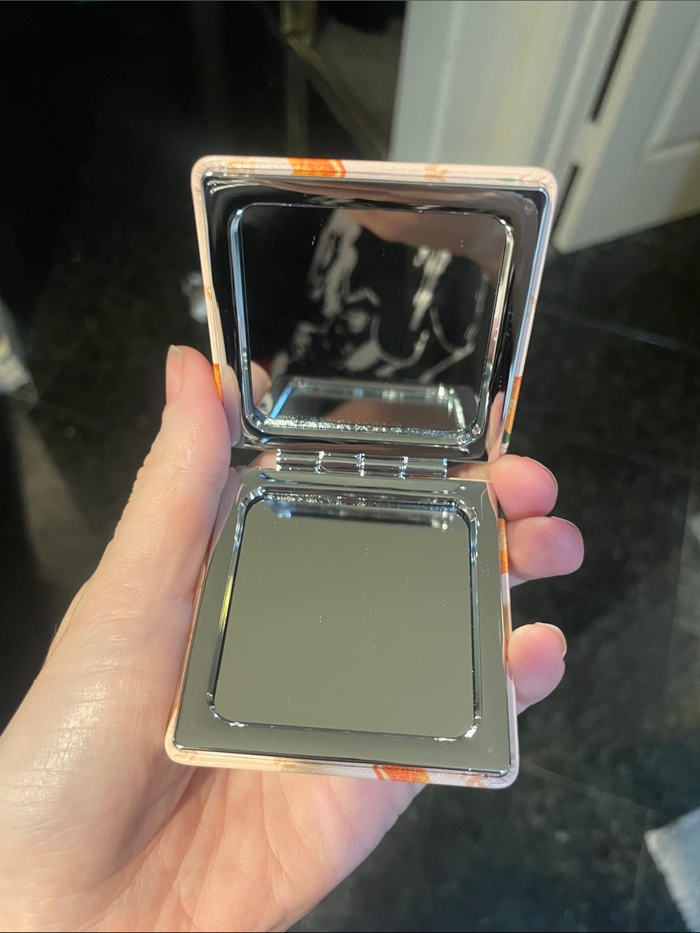 Orange Compact Mirror - Picture 2 of 3